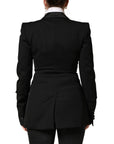 Dolce & Gabbana Black Wool Single Breasted Blazer Jacket