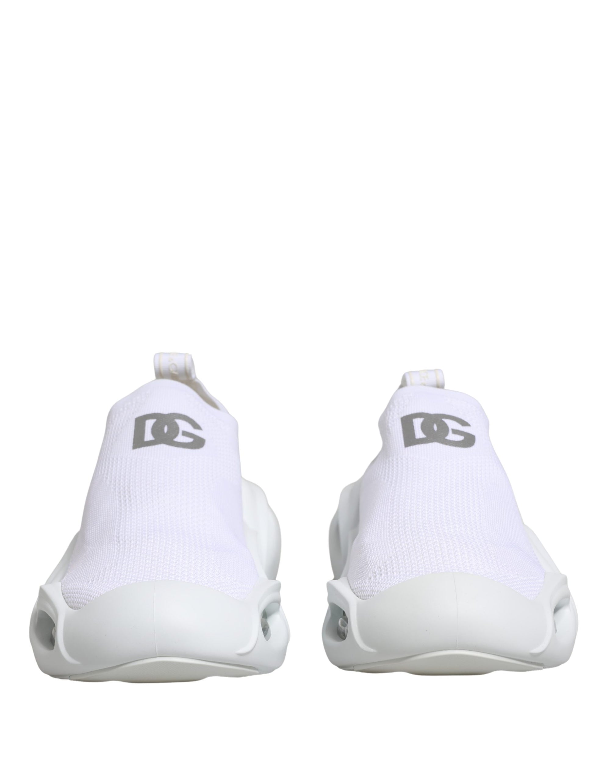 Dolce &amp; Gabbana White Slip On Wave Low Top Sneakers Shoes