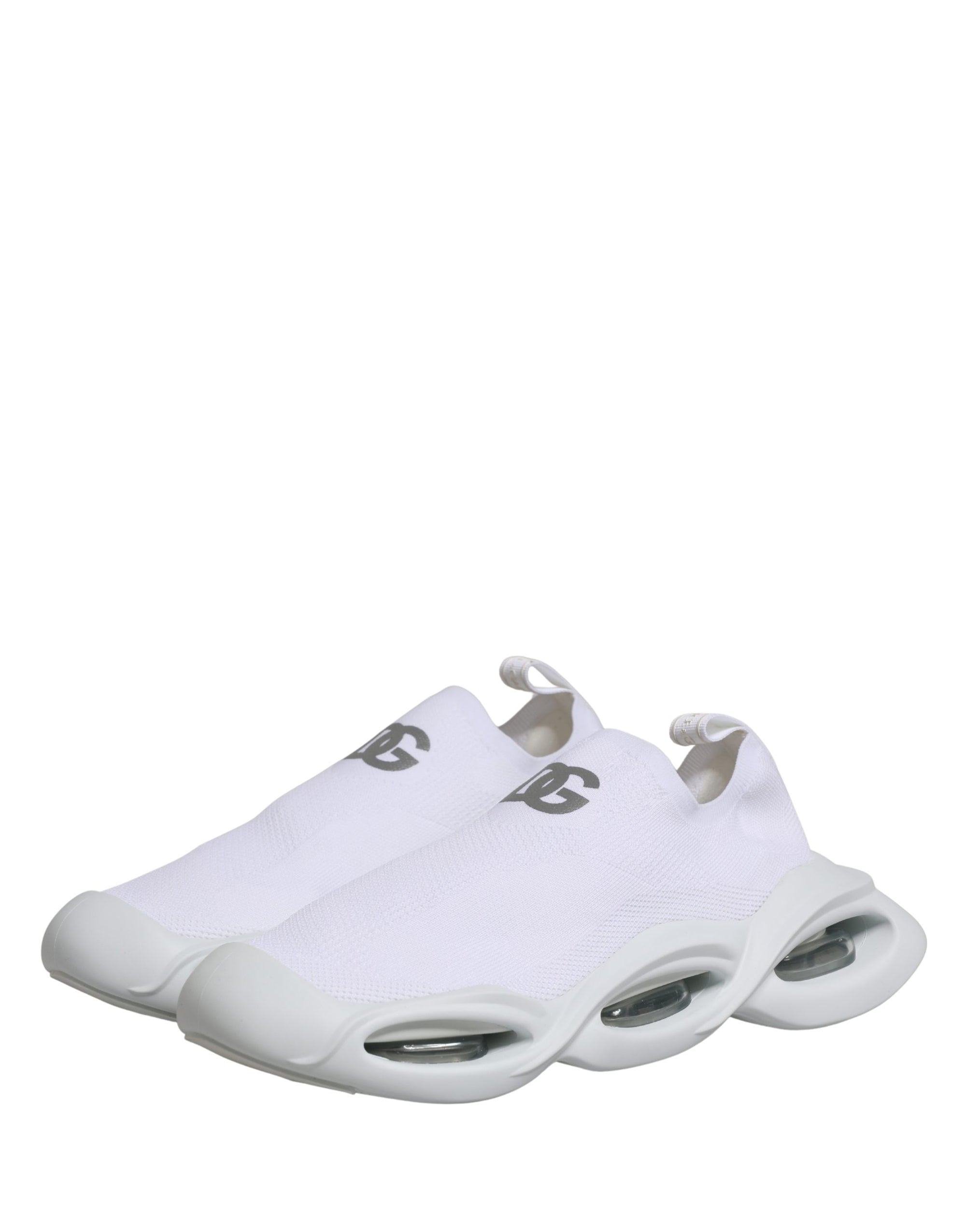 Dolce &amp; Gabbana White Slip On Wave Low Top Sneakers Shoes