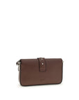 PINKO Brown Calf Leather Bos Taurus Shoulder Bag