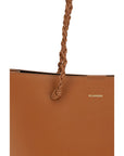 Jil Sander Brown Calf Leather Bos Taurus Shoulder Bag