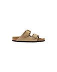 Birkenstock Beige Leather Flat Sandals