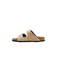 Birkenstock Beige Leather Flat Sandals