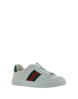 Gucci White Calf Leather Bos Taurus Low Top Sneakers