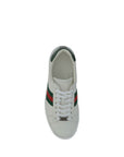 Gucci White Calf Leather Bos Taurus Low Top Sneakers