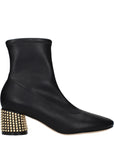 Casadei Black Leather Ankle Boots