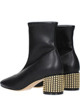 Casadei Black Leather Ankle Boots