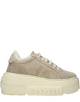 Casadei Beige Leather Chunky Sneakers
