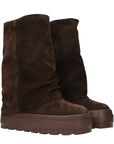 Casadei Brown Leather Ankle Boots