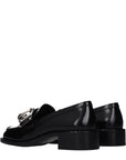 Prada Black Leather Slip-On Loafers