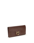 PINKO Bordeaux Calf Leather Bos Taurus Clutch Bag