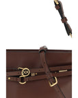 PINKO Brown Calf Leather Bos Taurus Shoulder Bag