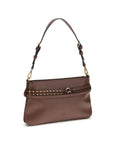 PINKO Brown Calf Leather Bos Taurus Shoulder Bag