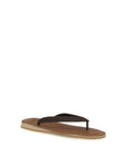 Miu Miu Brown Calf Leather Bos Taurus Flip-Flop Sandals