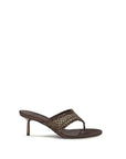 LE SILLA Brown Goatskin Stiletto Heel Sandals