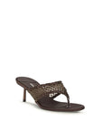 LE SILLA Brown Goatskin Stiletto Heel Sandals