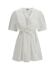 Ganni White Cotton Casual Dress