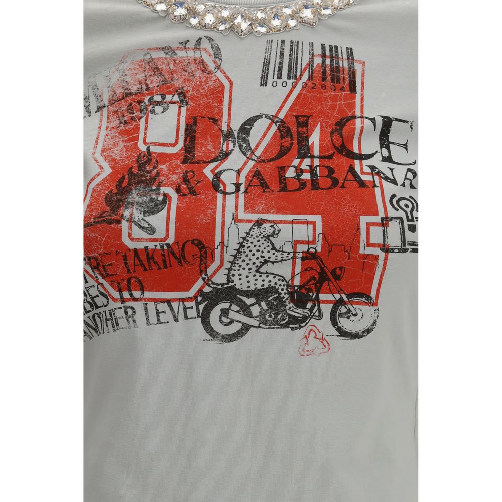 Dolce &amp; Gabbana Gray Cotton T-Shirt