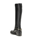 Chloé Black Calf Leather Bos Taurus Lace-Up Boots