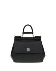 Dolce & Gabbana Black Calf Leather Bos Taurus Handbag