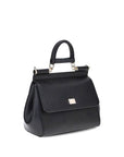 Dolce & Gabbana Black Calf Leather Bos Taurus Handbag