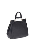 Dolce & Gabbana Black Calf Leather Bos Taurus Handbag
