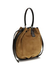 Ferragamo Brown Calf Leather Bos Taurus Backet Bag