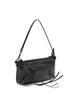 Balenciaga Black Lamb Ovis Aries Aries Shoulder Bag