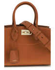 Ferragamo Brown Calf Leather Bos Taurus Handbag