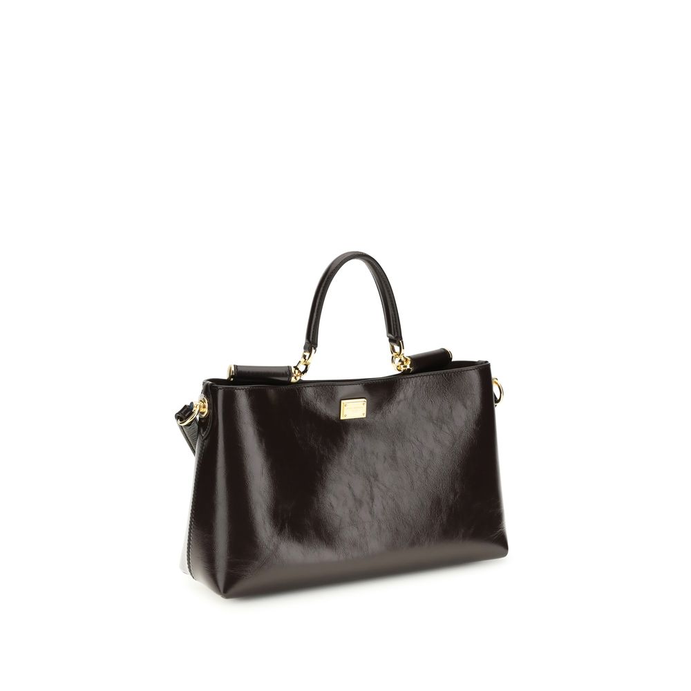 Dolce &amp; Gabbana Brown Calf Leather Bos Taurus Shoulder Bag