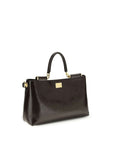 Dolce & Gabbana Brown Calf Leather Bos Taurus Shoulder Bag