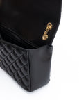 Versace Black Quilted Leather Shoulder Strap Bag