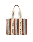 Chloé Brown Linen Tote Bag