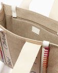 Chloé Beige Linen Tote Bag
