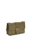 PINKO Bicolor Calf Leather Bos Taurus Shoulder Bag