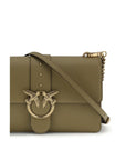 PINKO Bicolor Calf Leather Bos Taurus Shoulder Bag