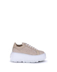 Casadei Beige Other Fibres Platform Sneakers