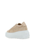 Casadei Beige Other Fibres Platform Sneakers