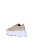 Casadei Beige Other Fibres Platform Sneakers