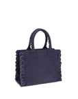 PINKO Blue Cotton Shoulder Bag