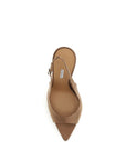 LE SILLA Brown Silk Stiletto Heel Sandals
