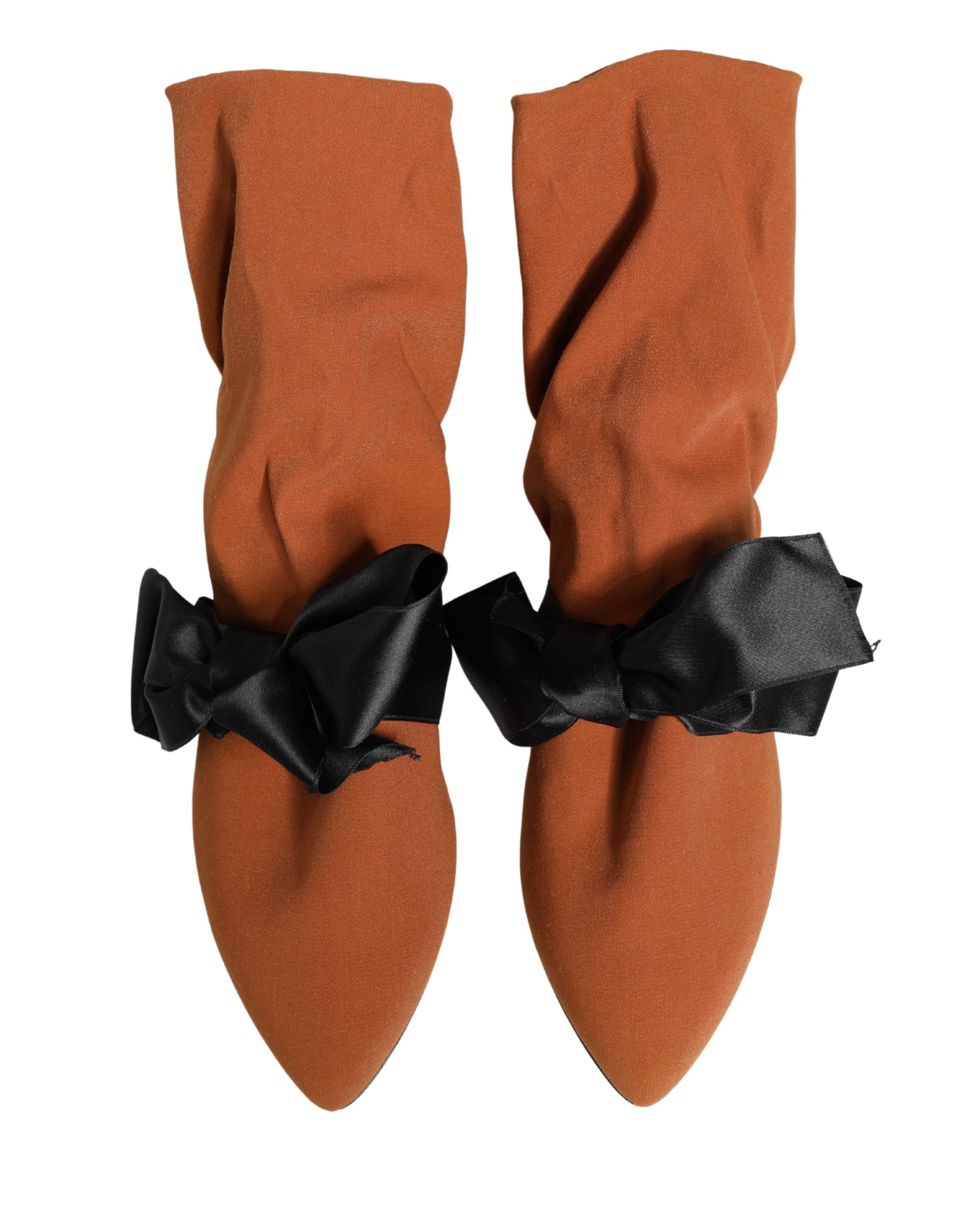 Dolce &amp; Gabbana Brown Black Suede Boots Shoes
