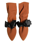 Dolce & Gabbana Brown Black Suede Boots Shoes