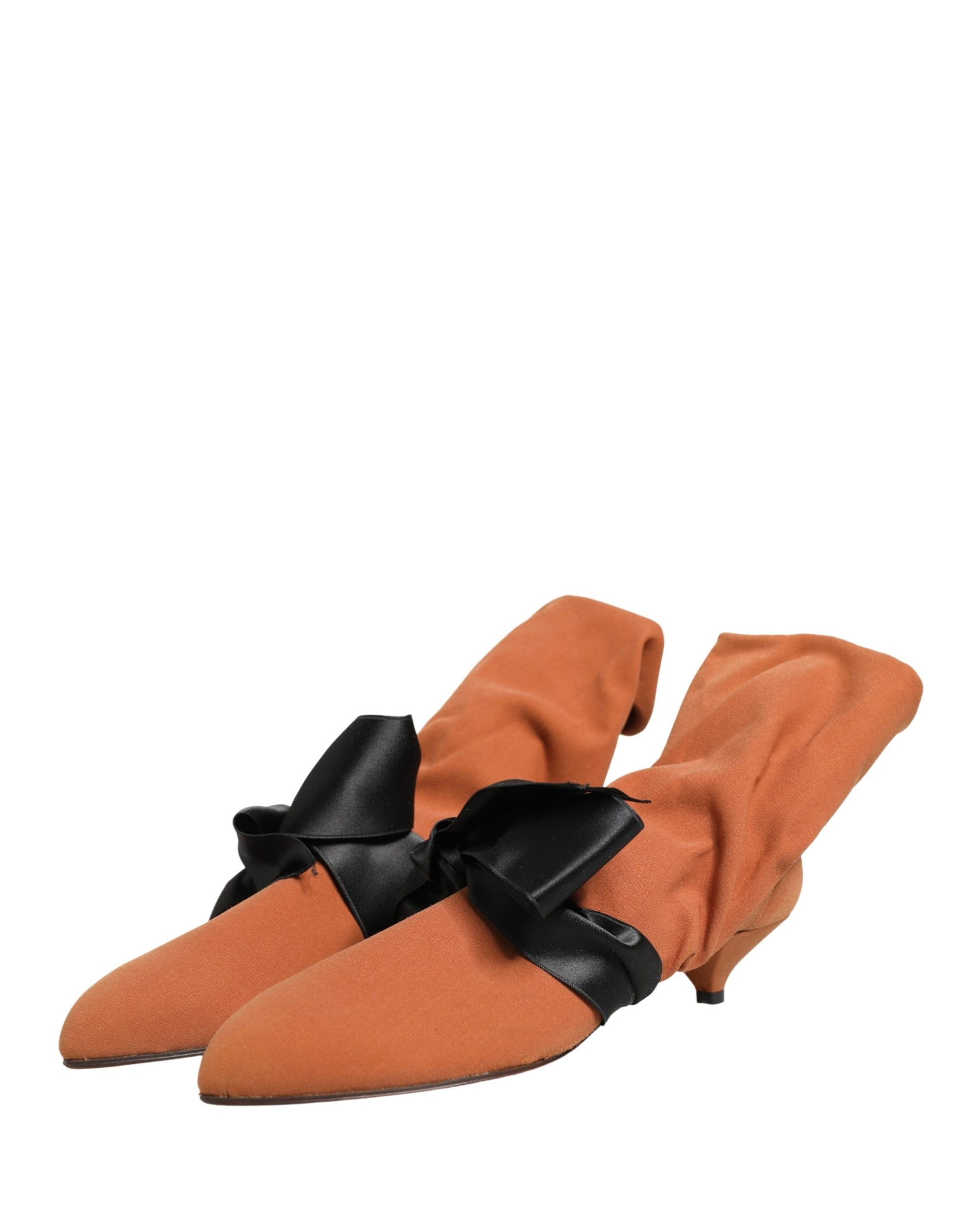 Dolce &amp; Gabbana Brown Black Suede Boots Shoes