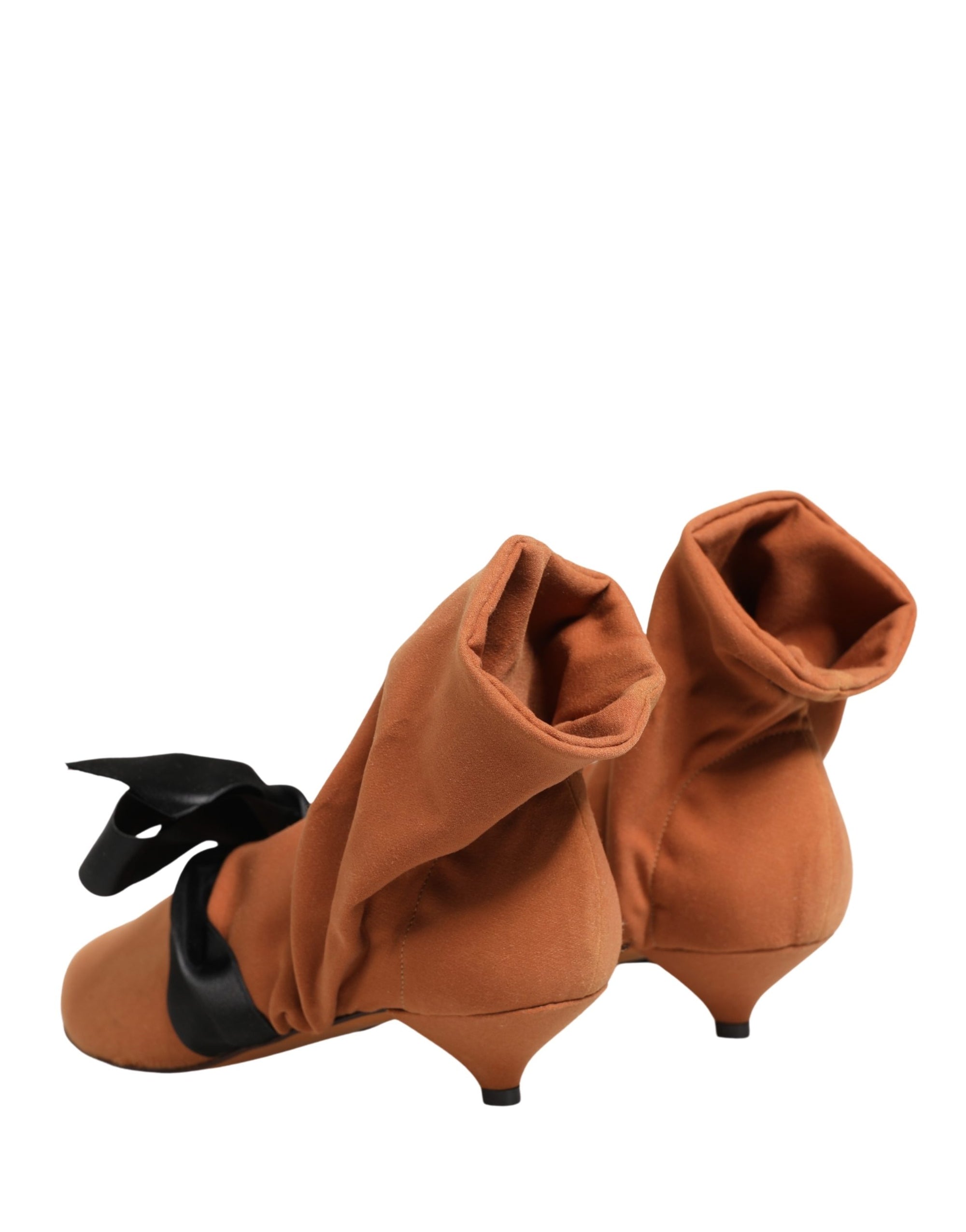 Dolce &amp; Gabbana Brown Black Suede Boots Shoes