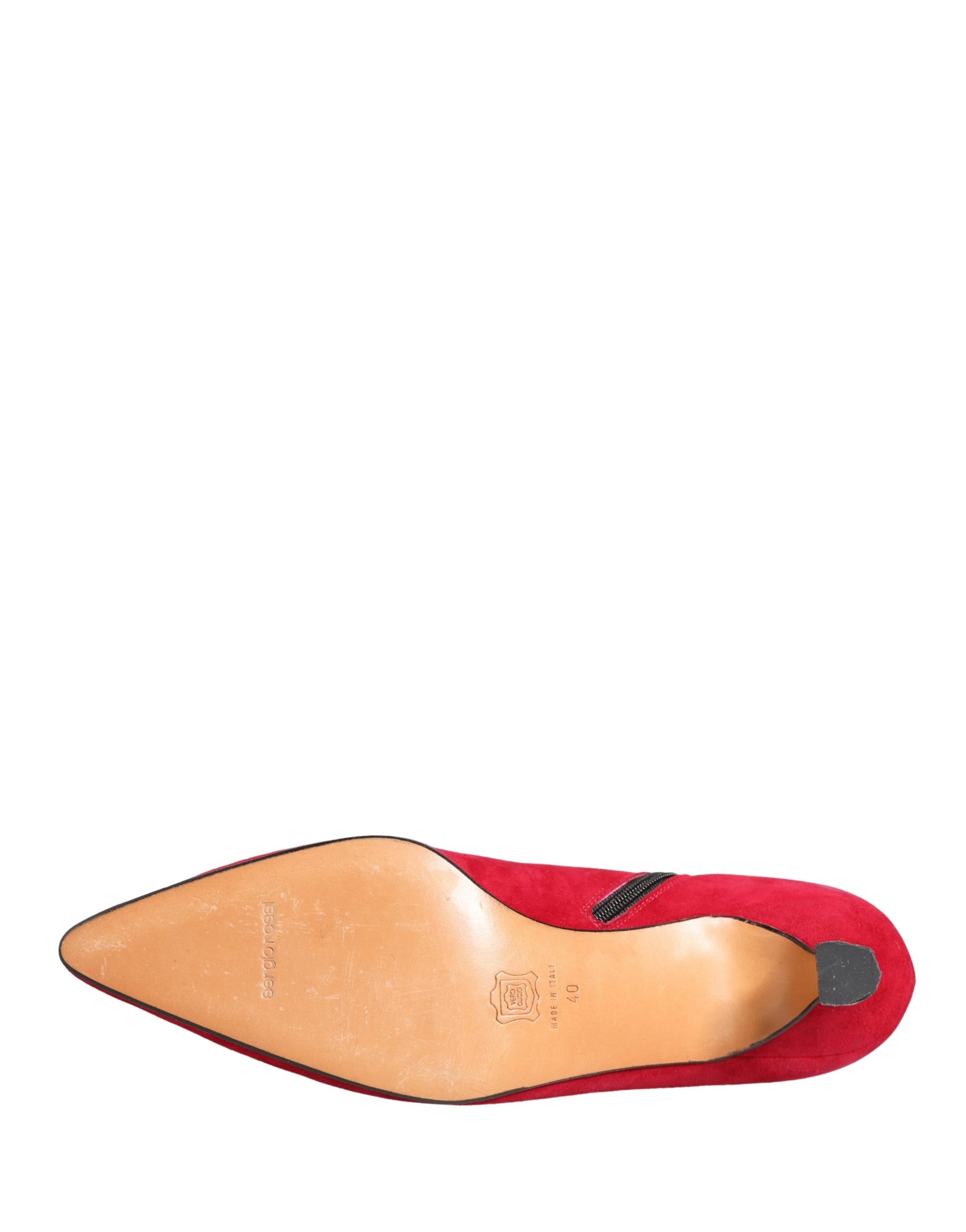 Dolce &amp; Gabbana Red Suede Ankle Boots Shoes
