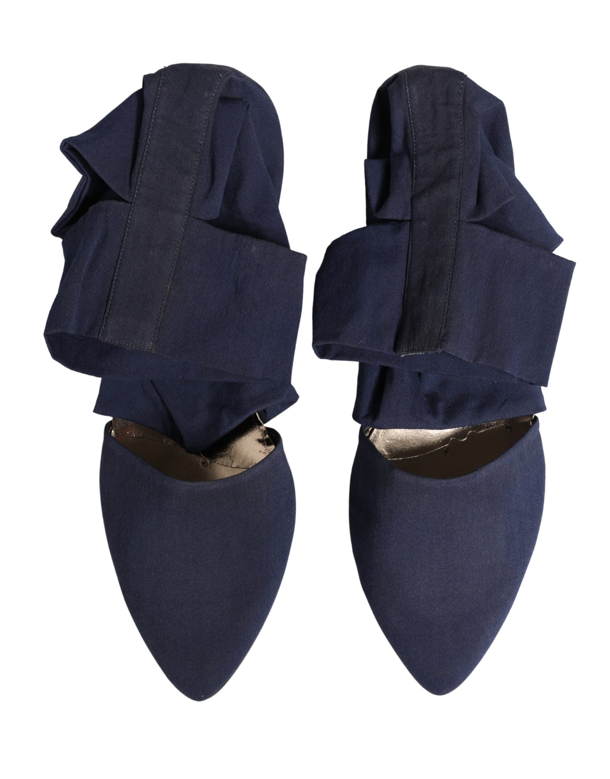 Dolce &amp; Gabbana Blue Cotton Ankle Boots Shoes