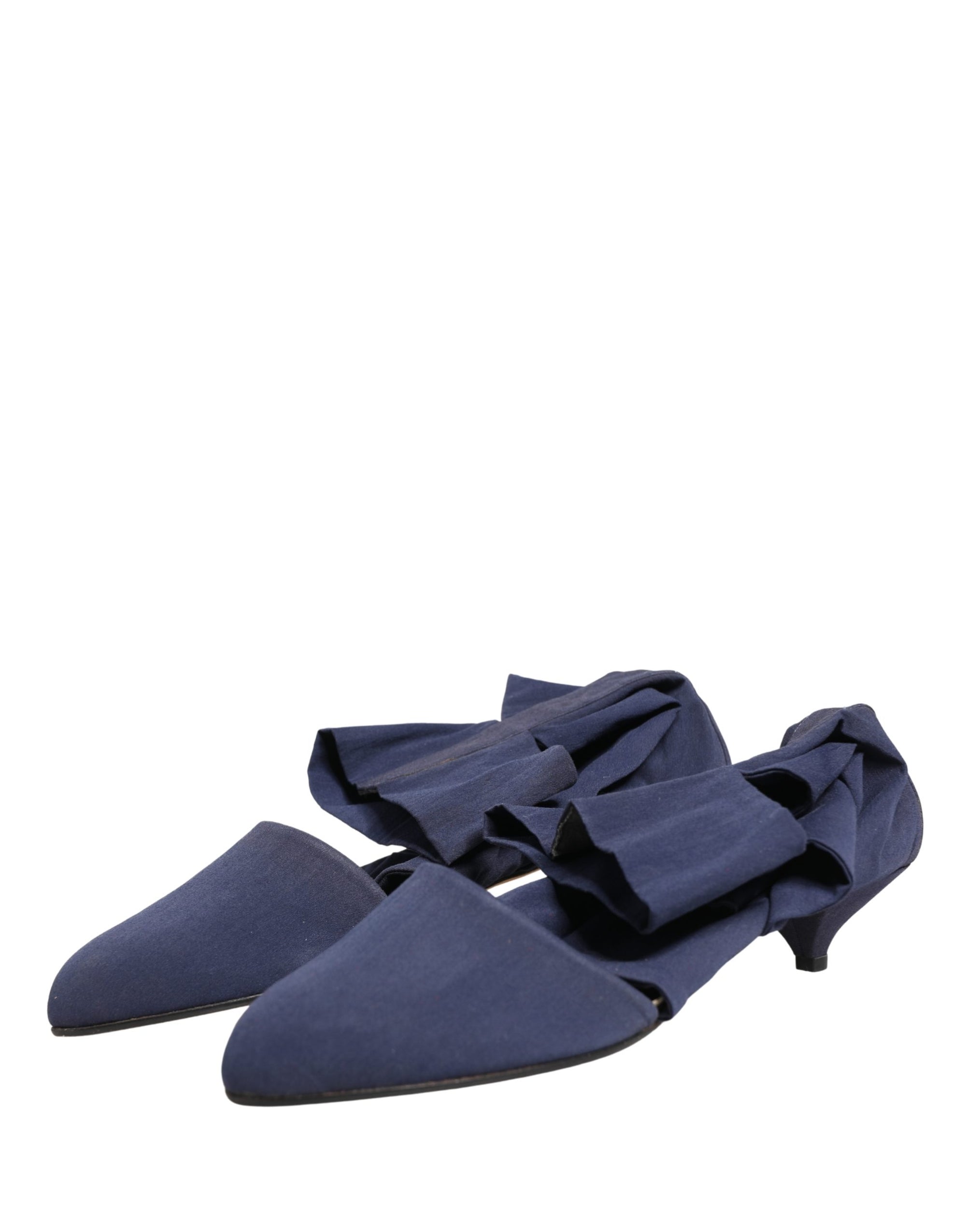 Dolce &amp; Gabbana Blue Cotton Ankle Boots Shoes