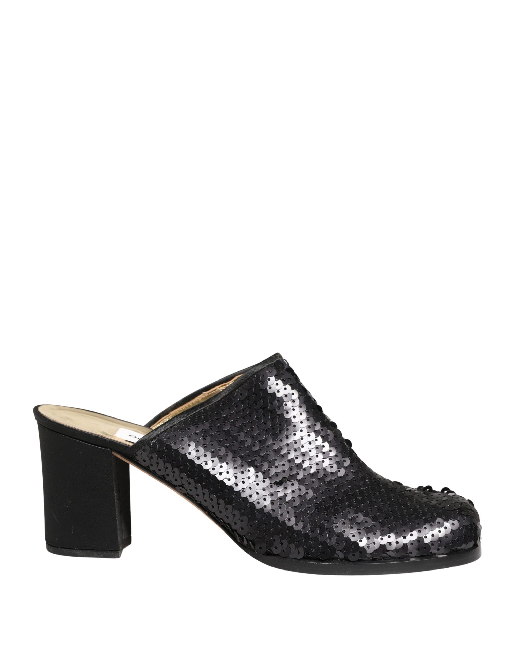 Dolce &amp; Gabbana Black Sequined Mules Shoes