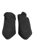 Dolce & Gabbana Black Suede Heel Mule Shoes